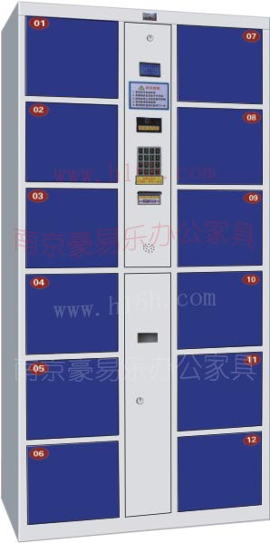 南京存包柜 条型码语音提示12门电子存包柜 超市存包柜